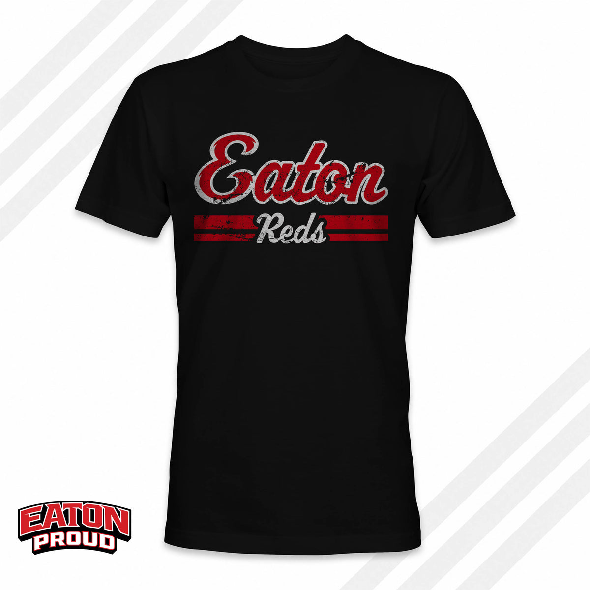 Eaton Reds Distressed Script Shirt
