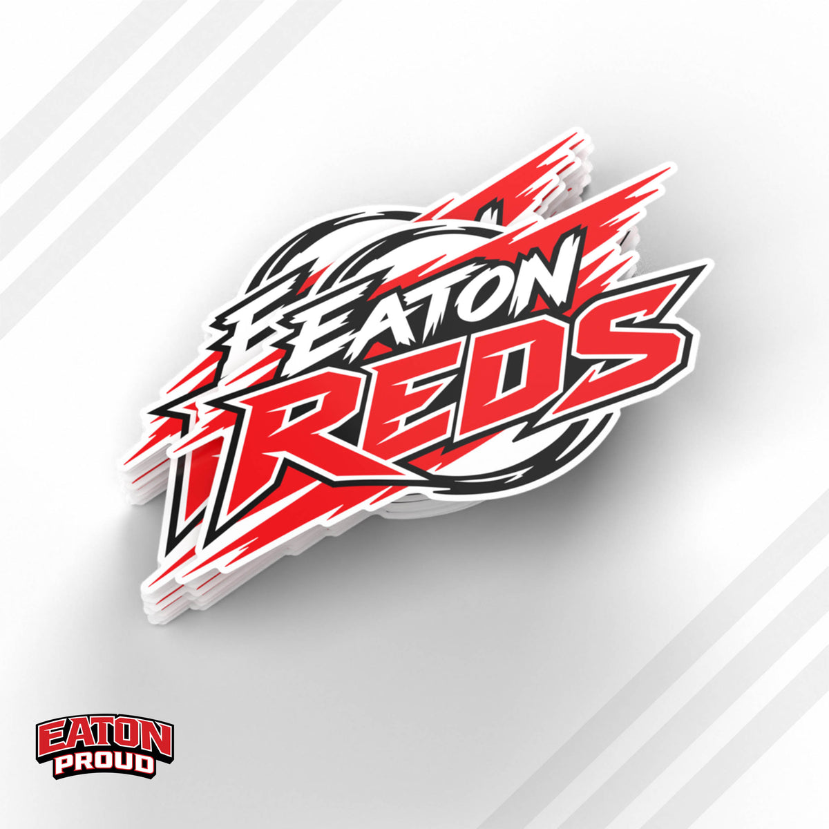 Eaton Reds Bold Impact Sticker